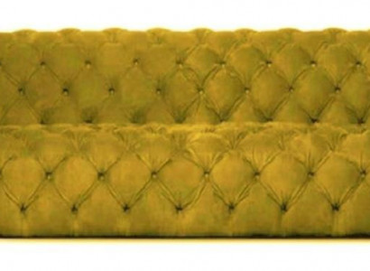 Gelbe Chesterfield Couch Viersitzer xxl big sofa gemütliche couchen weich neu